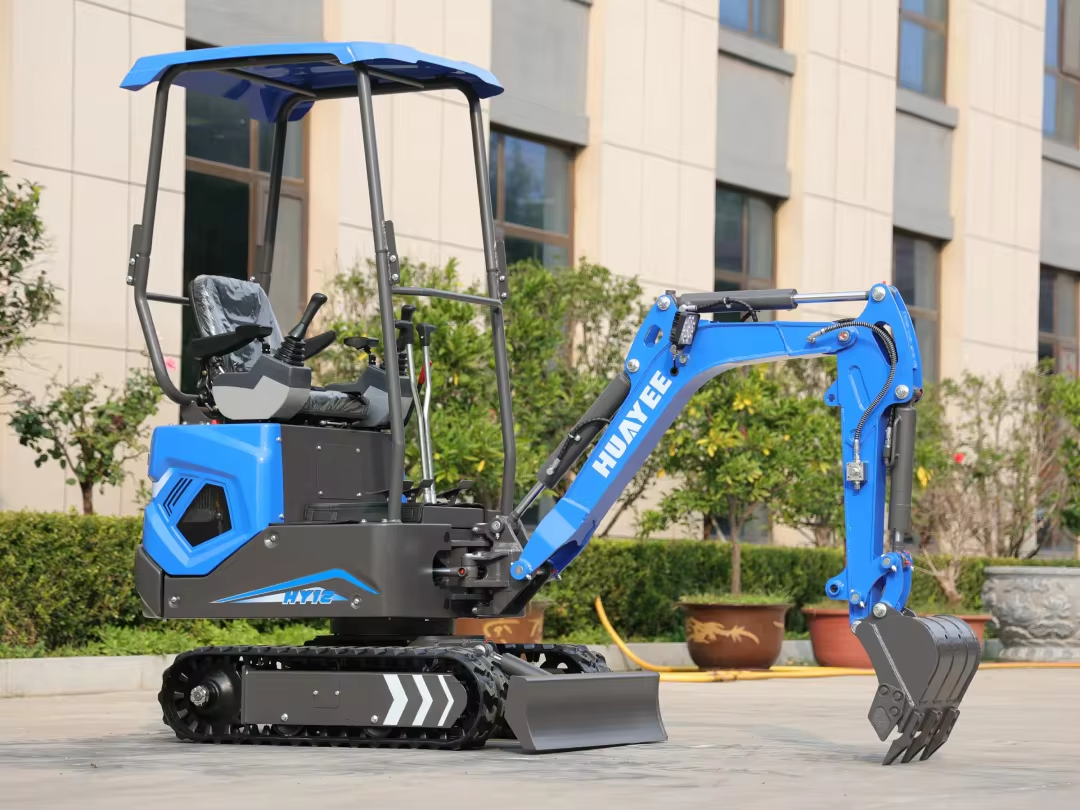 HY12 mini excavator — side view